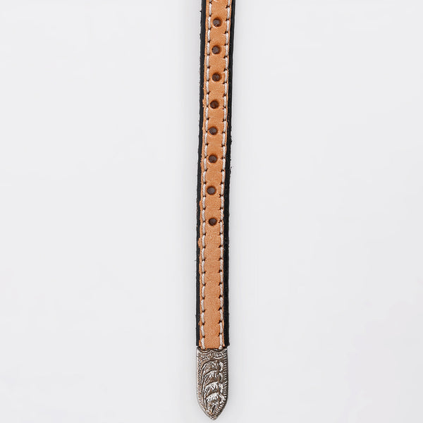 ADHTBR127 Hand tooled Genuine American Leather Hatband Unisex