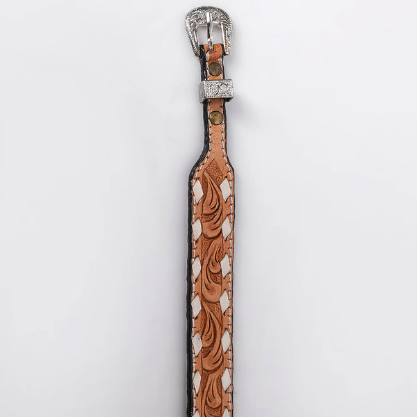 ADHTBR127 Hand tooled Genuine American Leather Hatband Unisex