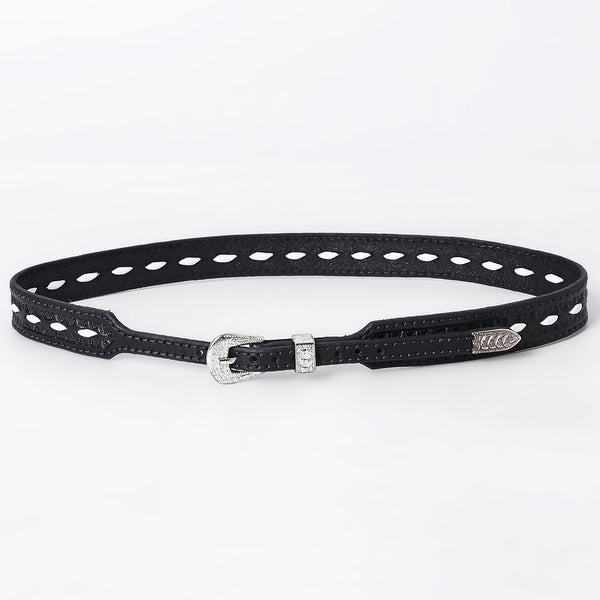 ADHTBR129 Hand tooled Genuine American Leather Hatband Unisex