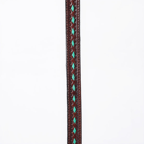 ADHTBR130 Hand tooled Genuine American Leather Hatband Unisex