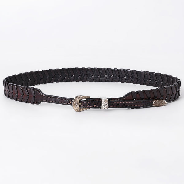 ADHTBR133 Hand tooled Genuine American Leather Hatband Unisex