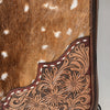 ADBG1599 American Darling Western Genuine Leather Travel Case with Hair-On Cowhide & Hand-Tooled Detailing