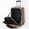 ADBG1601 American Darling Western Hand-Tooled Leather Travel Case with Floral Carving | Premium Genuine Leather Luggage