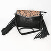 ADBG1606 American Darling Western Genuine Leather Hand-Tooled Crossbody Hand Bag with Fringe Design