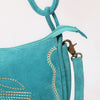ADBGA645 Genuine suede Western Crossbody Bag with Contrast Stitching & Dual Strap Design