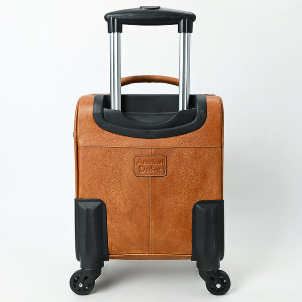 ADBG1612 American Darling Western Leather Travel Case with Hair-On Cowhide & Hand-Tooled Details