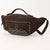 ADBG1618 American Darling Western Genuine Suede Leather Fanny Pack with Boot Stitching Handmade Black Waist Bag