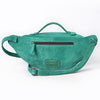 ADBG1618 American Darling Western Genuine Suede Leather Fanny Pack with Boot Stitching Handmade Black Waist Bag