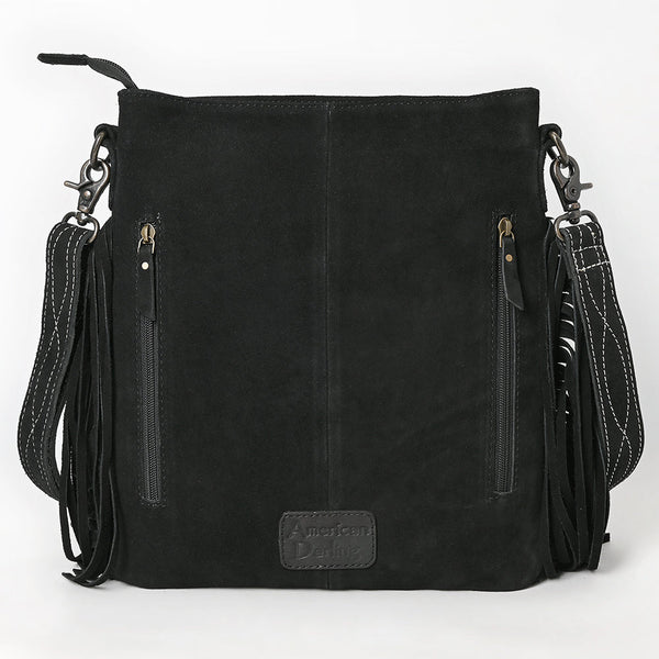 ADBG1621 American Darling Western Leather Large Crossbody Bag with Fringe | Genuine Suede Handmade Purse
