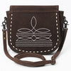 ADBG1622 American Darling Western Suede Genuine Leather Crossbody Bag with Craftsmanship Handcrafted Design