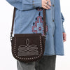 ADBG1622 American Darling Western Suede Genuine Leather Crossbody Bag with Craftsmanship Handcrafted Design