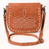 ADBG1622 American Darling Western Suede Genuine Leather Crossbody Bag with Craftsmanship Handcrafted Design