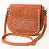 ADBG1622 American Darling Western Suede Genuine Leather Crossbody Bag with Craftsmanship Handcrafted Design