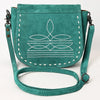 ADBG1622 American Darling Western Suede Genuine Leather Crossbody Bag with Craftsmanship Handcrafted Design