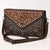 ADBG1623 American Darling Western Genuine Suede Leather Envelop Bag with Hand-Tooled Detailing