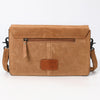 ADBG1623 American Darling Western Genuine Suede Leather Envelop Bag with Hand-Tooled Detailing