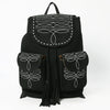 ADBG1624A American Dalring Western Genuine Suede Leather Backpack Bag with Hand-Stitched Artisan Detailing