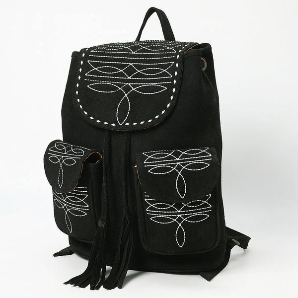 ADBG1624A American Dalring Western Genuine Suede Leather Backpack Bag with Hand-Stitched Artisan Detailing