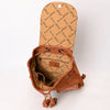 ADBG1624 American Darling Western Genuine Suede Leather Backpack Bag with Craftsmanship and Boot-Stitched Accents