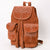 ADBG1624 American Darling Western Genuine Suede Leather Backpack Bag with Craftsmanship and Boot-Stitched Accents