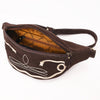 ADBGA668 American Darling Genuine Leather Fanny Pack with Boot Stitch Embroidery