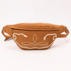 ADBGA668 American Darling Genuine Leather Fanny Pack with Boot Stitch Embroidery