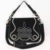 ADBGA670 American Darling Genuine suede Western Crossbody Bag with Embroidery