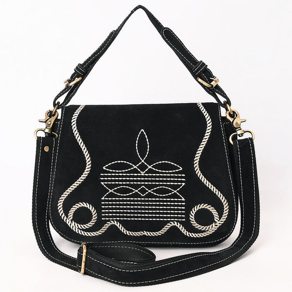 ADBGA670 American Darling Genuine suede Western Crossbody Bag with Embroidery