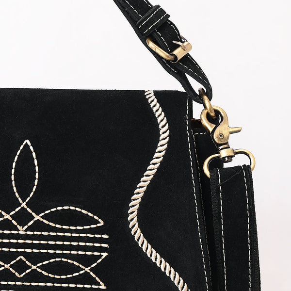 ADBGA670 American Darling Genuine suede Western Crossbody Bag with Embroidery