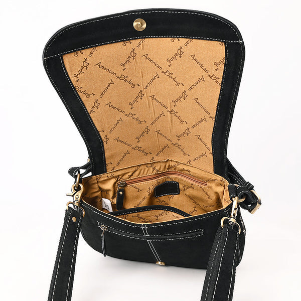 ADBGA670 American Darling Genuine suede Western Crossbody Bag with Embroidery