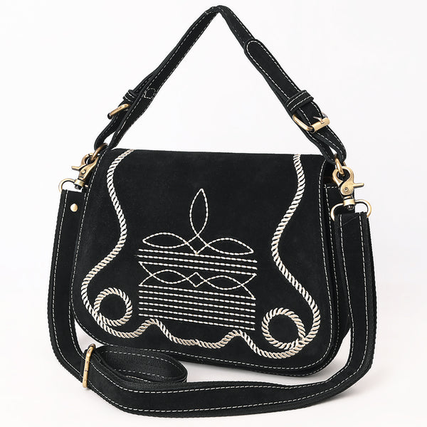 ADBGA670 American Darling Genuine suede Western Crossbody Bag with Embroidery