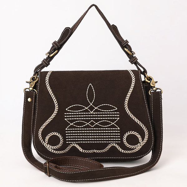 ADBGA670 American Darling Genuine suede Western Crossbody Bag with Embroidery
