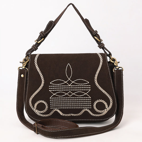 ADBGA670 American Darling Genuine suede Western Crossbody Bag with Embroidery