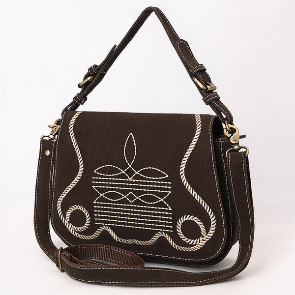 ADBGA670 American Darling Genuine suede Western Crossbody Bag with Embroidery
