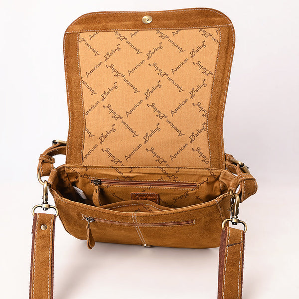 ADBGA670 American Darling Genuine suede Western Crossbody Bag with Embroidery