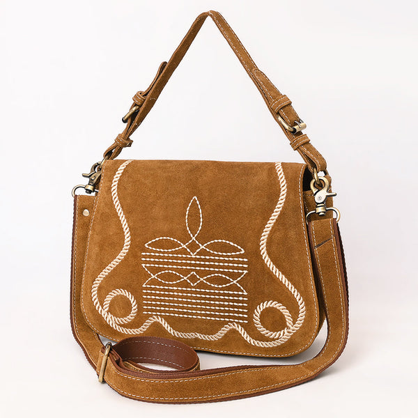 ADBGA670 American Darling Genuine suede Western Crossbody Bag with Embroidery