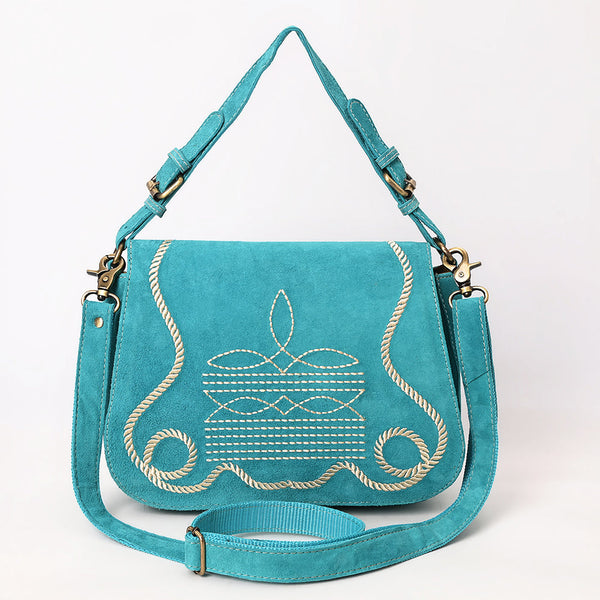 ADBGA670 American Darling Genuine suede Western Crossbody Bag with Embroidery