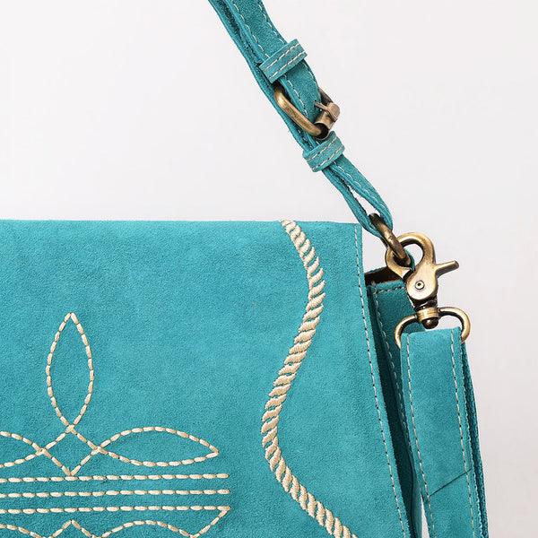 ADBGA670 American Darling Genuine suede Western Crossbody Bag with Embroidery