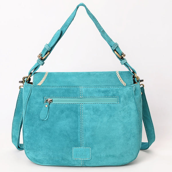 ADBGA670 American Darling Genuine suede Western Crossbody Bag with Embroidery