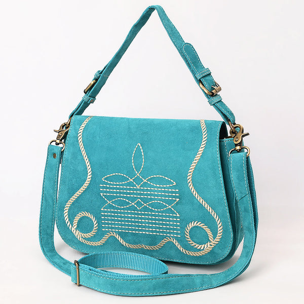 ADBGA670 American Darling Genuine suede Western Crossbody Bag with Embroidery