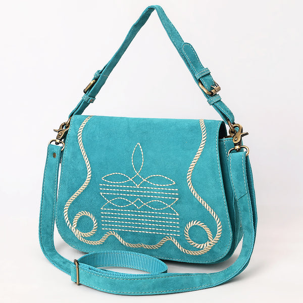 ADBGA670 American Darling Genuine suede Western Crossbody Bag with Embroidery