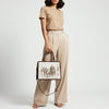 ADBGM520 Hair-On Cowhide Stagecoach Leather Tote with Crossbody Strap - Western Heritage Handbag