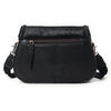 ADBGM521 Black Hair-On Leather Crossbody with Silver Conchos - Western Turquoise Accent Bag