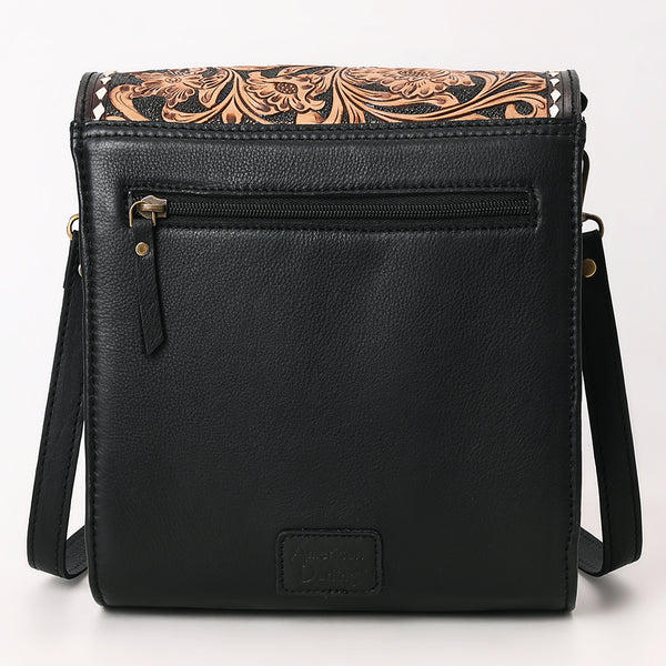 ADBGA691 American Darling Tooled Floral Quilted Leather Cross body Bag