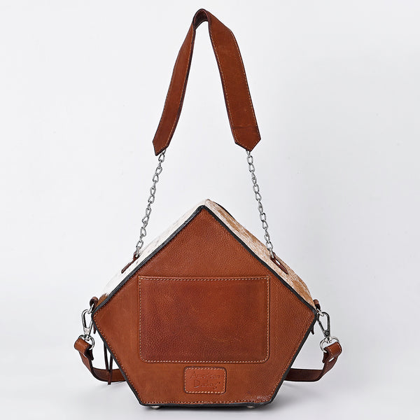 ADBGA701 American Darling Hand Tooled Hair-On Cowhide Genuine Leather Cross body Bag