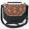 ADBGA703 American Darling Hand Tooled Quilted Genuine Leather Cross body Bag