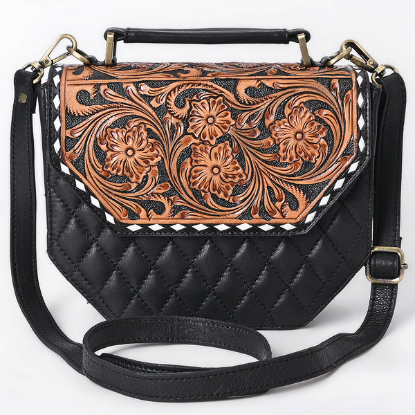 ADBGA703 American Darling Hand Tooled Quilted Genuine Leather Cross body Bag