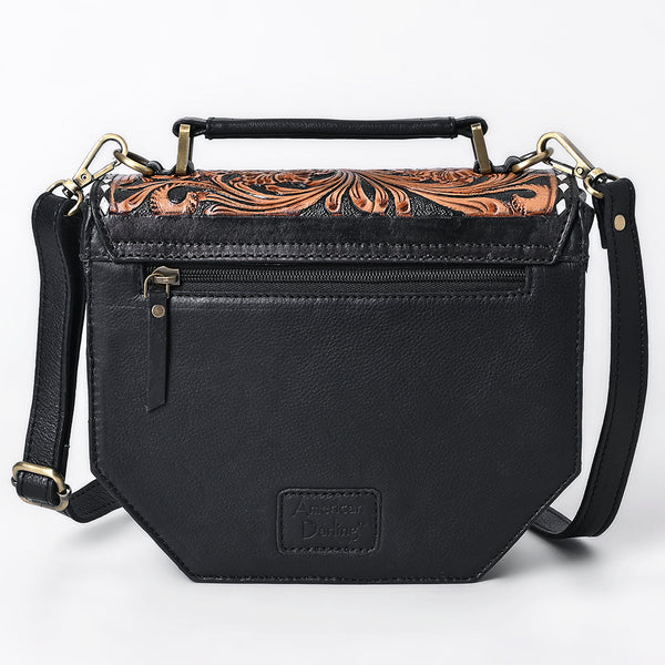 ADBGA703 American Darling Hand Tooled Quilted Genuine Leather Cross body Bag
