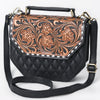 ADBGA703 American Darling Hand Tooled Quilted Genuine Leather Cross body Bag