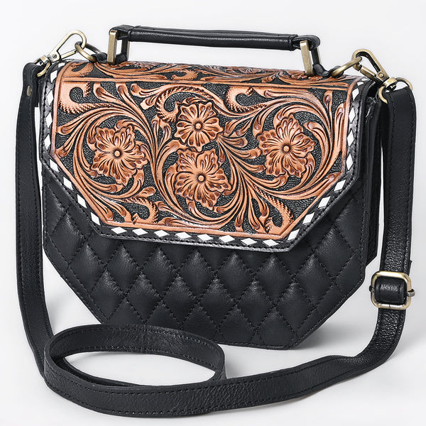 ADBGA703 American Darling Hand Tooled Quilted Genuine Leather Cross body Bag